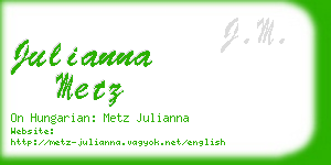 julianna metz business card